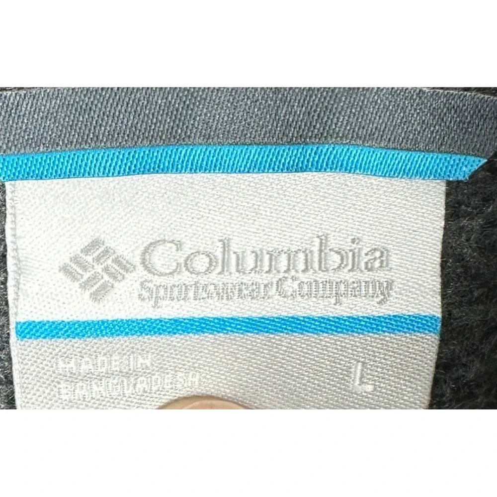 Columbia Jacket Mens Large Steens Mountain Full Zip Grey Fleece Mock Neck Logo